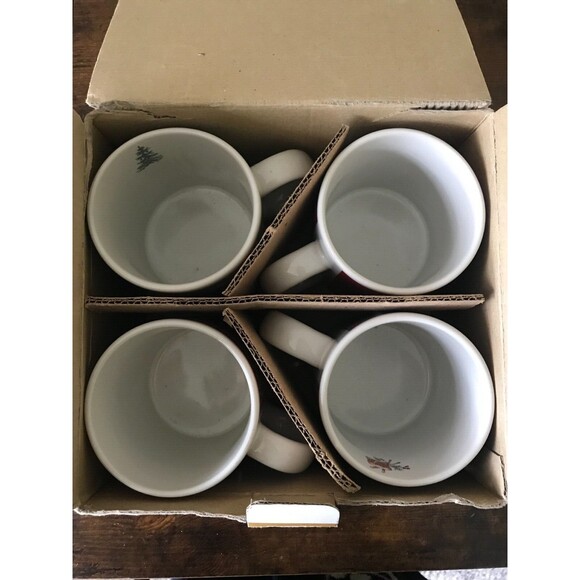 JC Penney Exclusive Set of 4 Holiday Mugs Ceramic/Porcelain1999 Betty Whiteaker - Picture 6 of 10